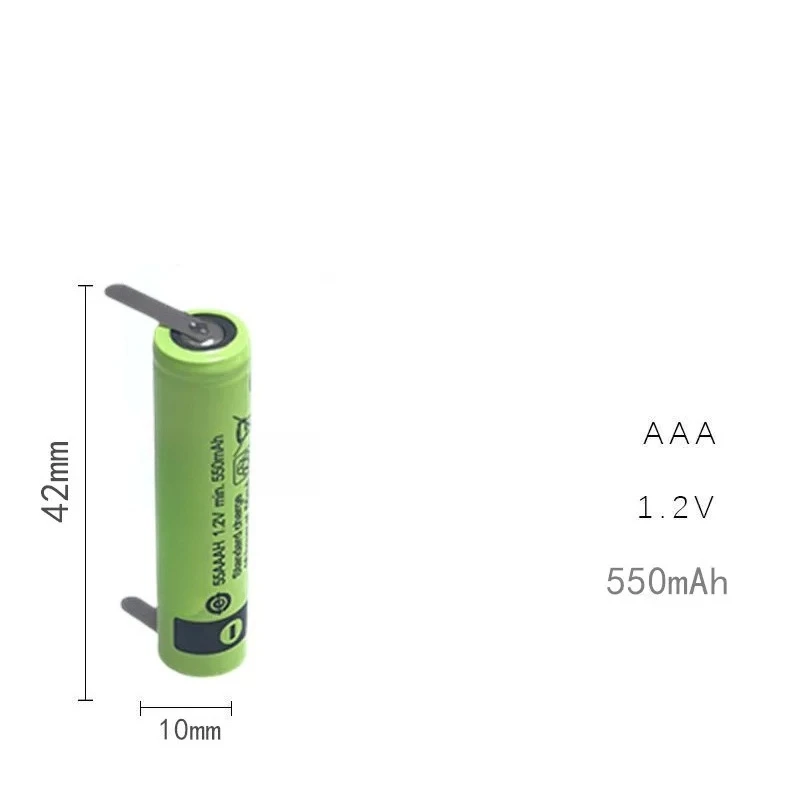 For gp 1.2v aaa no. 7 razor razor with soldering feet ni-mh rechargeable battery 550 mah