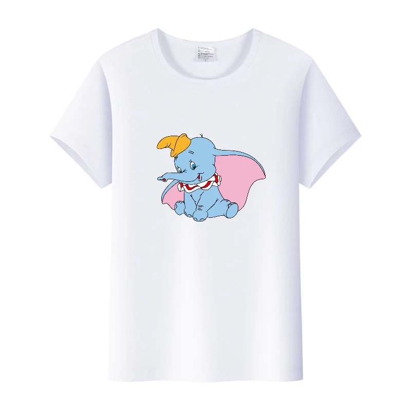 

Kawaii Disney футболка с рисунком Дамбо, женские летние блузки, мужские белые готические футболки, женская футболка больших размеров, одежда 2000-х, топы