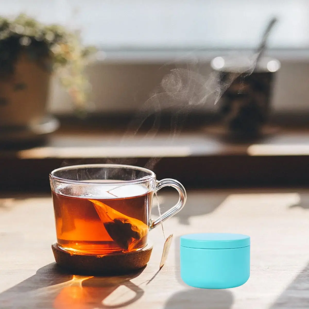 

4Pcs Mini Tinplate Can Creative Universal Packaging Box Tinplate Tea Box Multi-functional Storage Container ( Color)