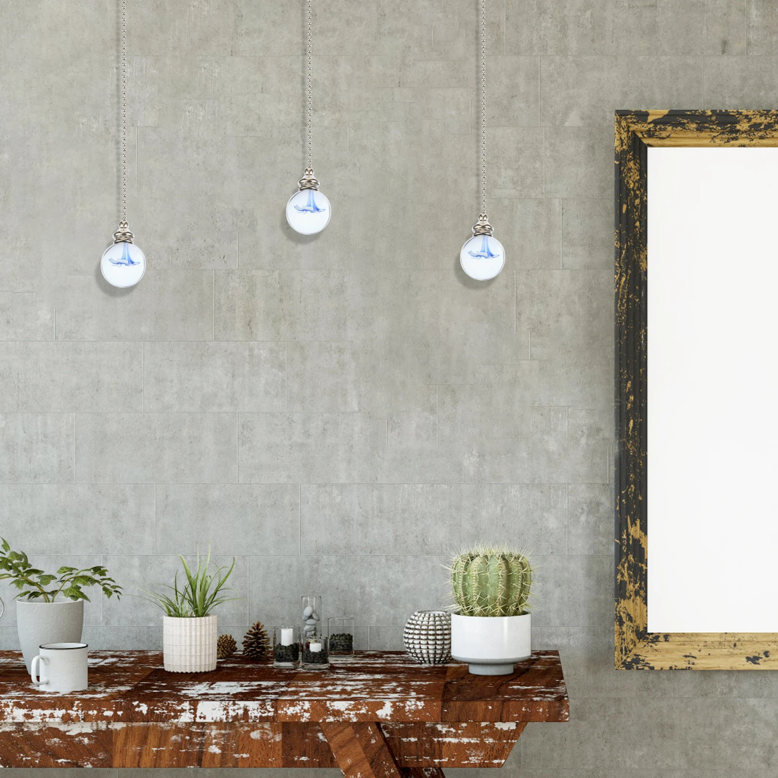 

Ceiling Decorative Chains European Style Pull Fixture Blue Hanging Ornament For Home Decor Chandelier Pendant Lamp