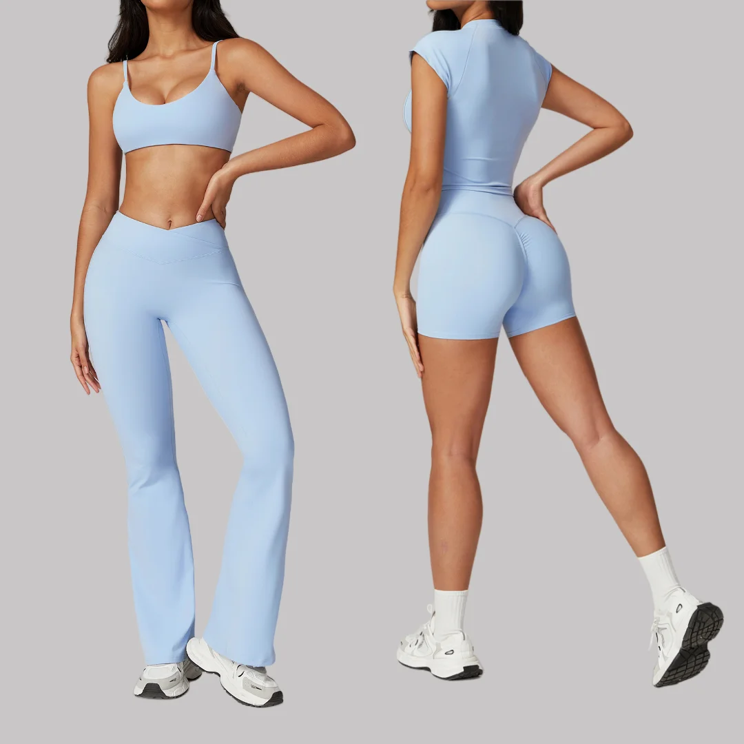 

Seamless Yoga Set Sports Fitness High Waist Hip-lifting Backless Quick-drying Sports Bra Workout Clothes Gym Pants Set for Women