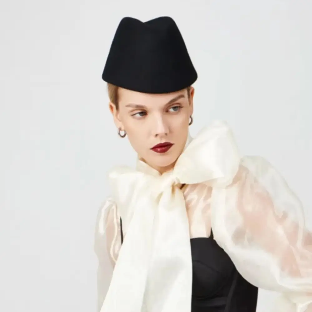 Vintage Elegant Russia Pillbox Hat Fedoras Teardrop Beret Hat Versatile Dome Medicine Box Hat Ball
