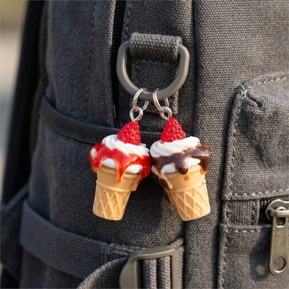 10Pcs Cute 3D Simulation Food Ice Cream Resin Charms Earrings Keychains Pendants for DIY Jewelry Accessories 25*14mm - view 5