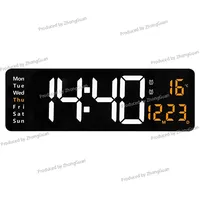 13,16 Inch Large Screen Function Display Clock Nordic Digital Clock Simple Living Room Led Wall Clock 6626