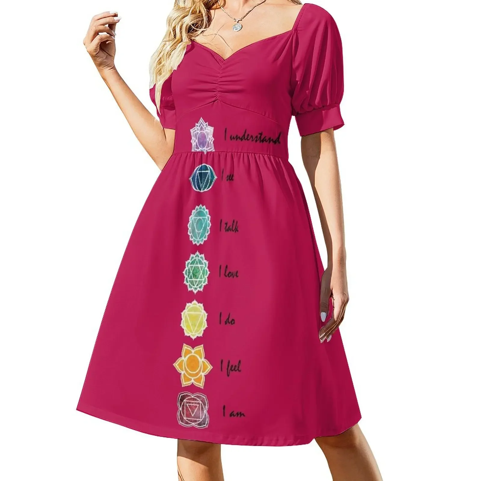 

Yoga. Chakras design Short-Sleeved Dress summer dress for women 2025 elegant chic wedding evening dresses Dress