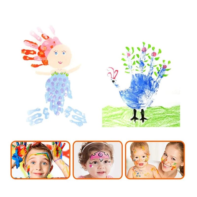 8 PCS Craft Ink Pad 8 Colors Washable Stamp Ink Pads Stamps Partner For Kids Paints Painting DIY Craft