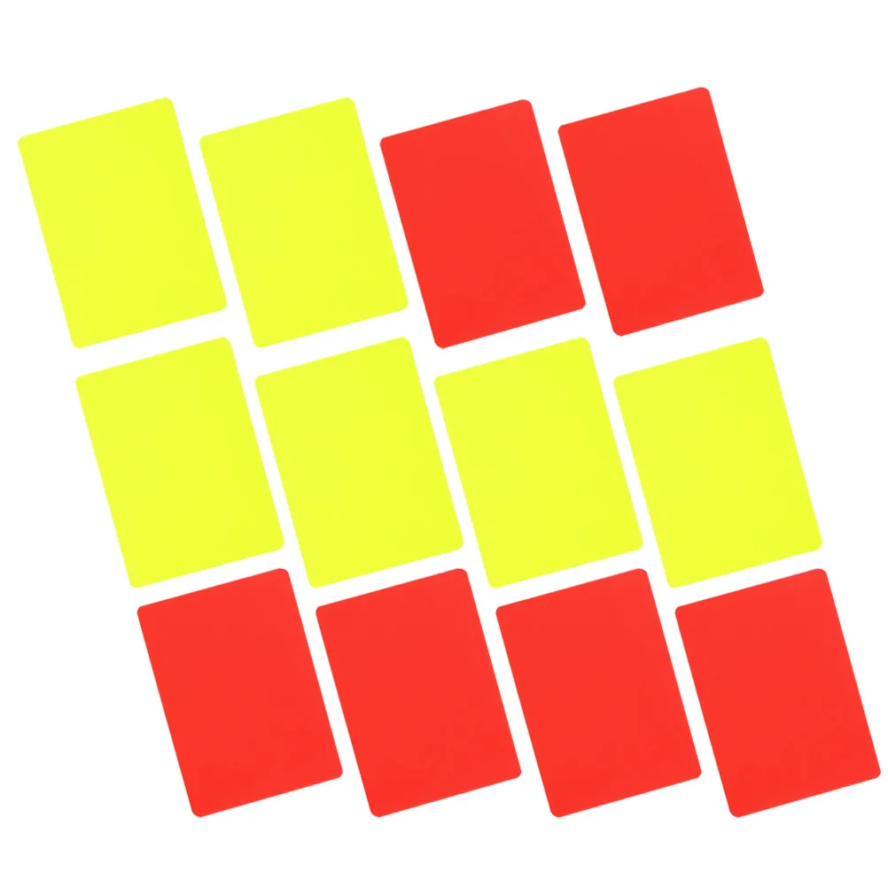 

12 Pcs Soccer Card Professional Referee Red Yellow Cards Sports Penalty for Football Accessories