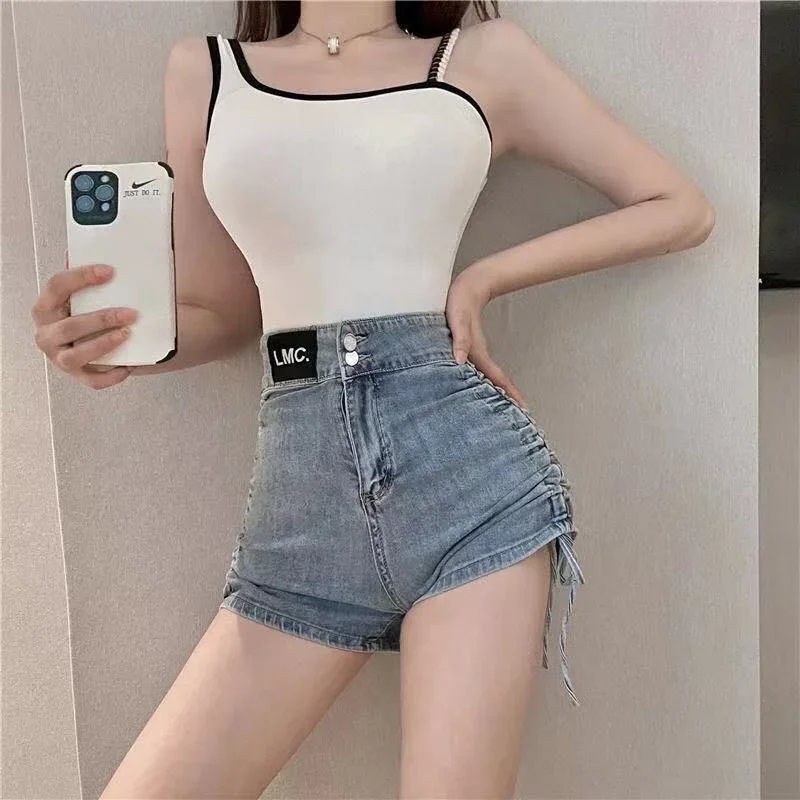 

Women's Shorts Sexy Short Pants for Woman To Wear Skinny Graphic High Waist Drawstring Tight Booty Fashion Design Aesthetic Hot