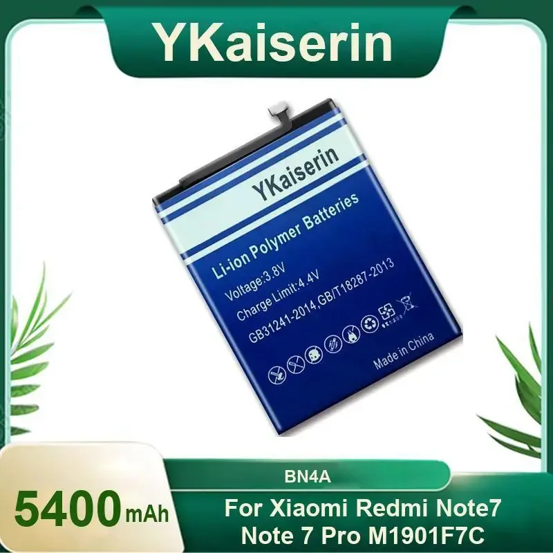 

5400MAH YKaiserin BN4A Battery for Xiaomi Redmi Note 7 Note7 High Capacity Mobile Phone Batteries Warranty 2 Years + Track Code