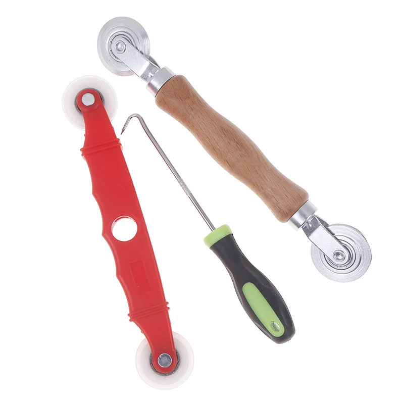 3Pcs Window Screen Accessories Screen Door Mesh Pressing Wheel Kit Window Install Tools Press Screen Pulley Roller Repair Tools