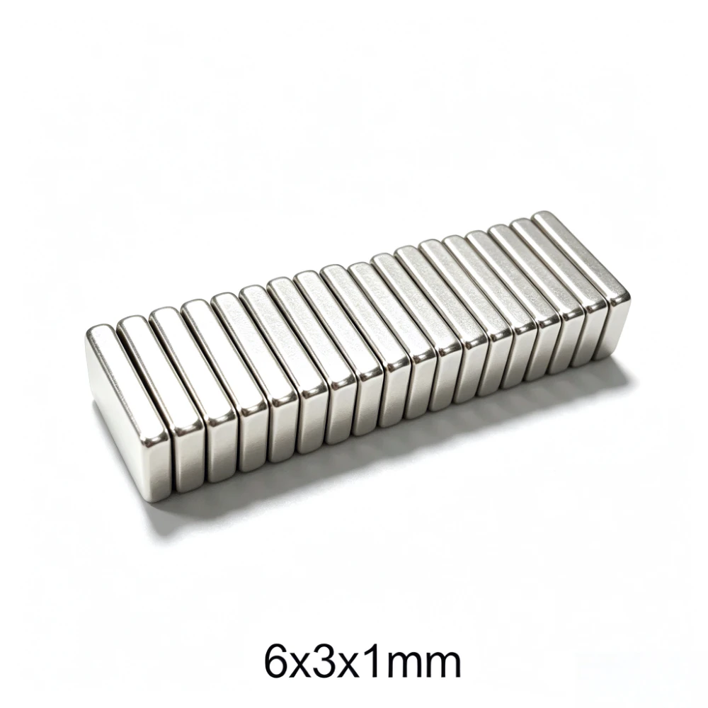 6x3x1 mm Powerful Magnets 6mmX3mm Sheet Permanent Magnet 6x3x1mm Thin Neodymium Magnetic Super Strong Magnet 6*3*1 mm