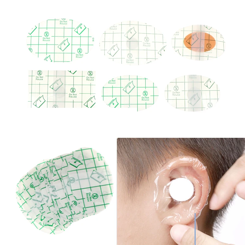 20Pcs Waterproof Ear Protector For Baby Swimming Cover Caps Salon Hairdressing Dye Shield Protection Shower Cap Tool