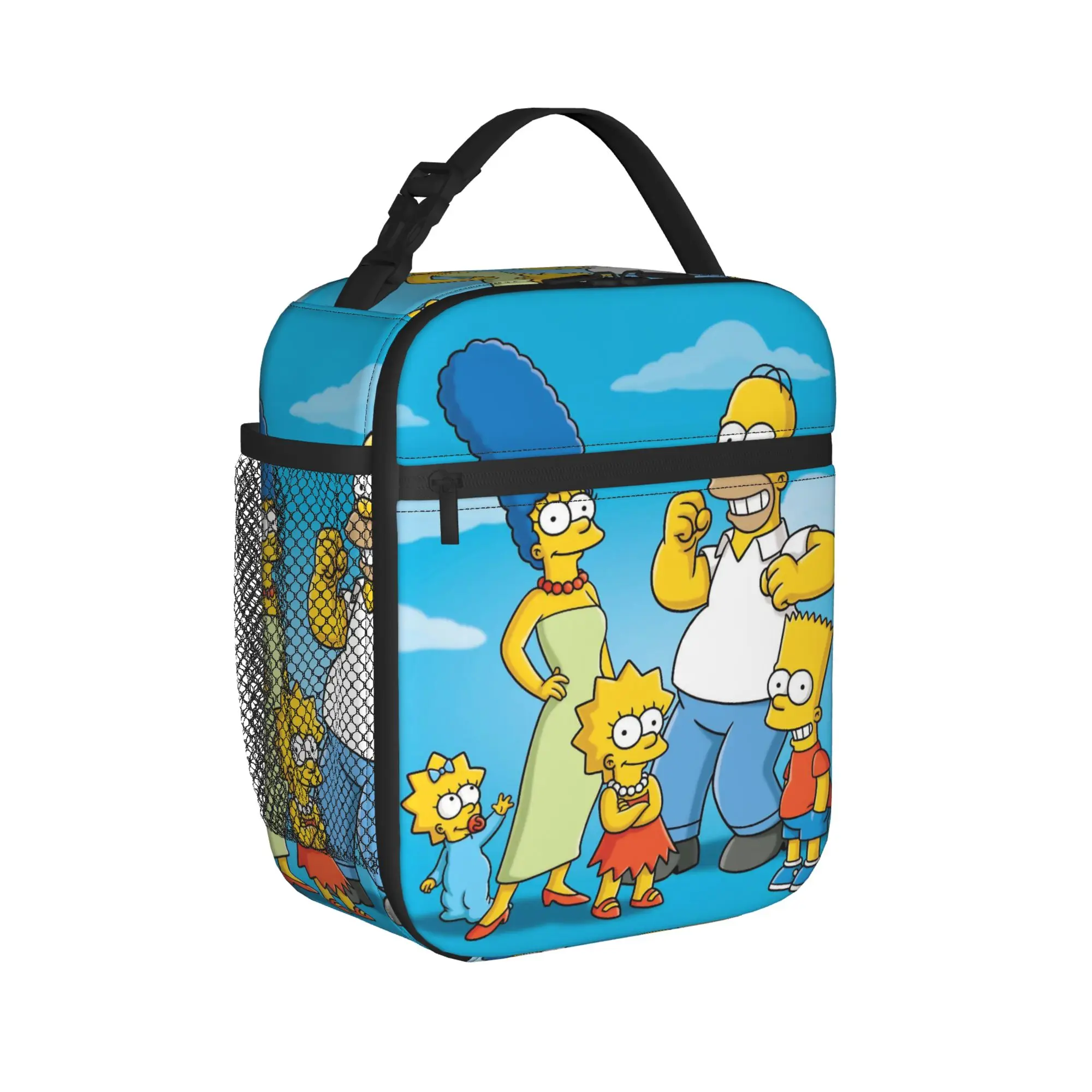 Anime Simpsonseds Cartoon Thermal Insulated Lunch Bag for Picnic  Portable Bento Box Men Women Thermal Cooler Food Box