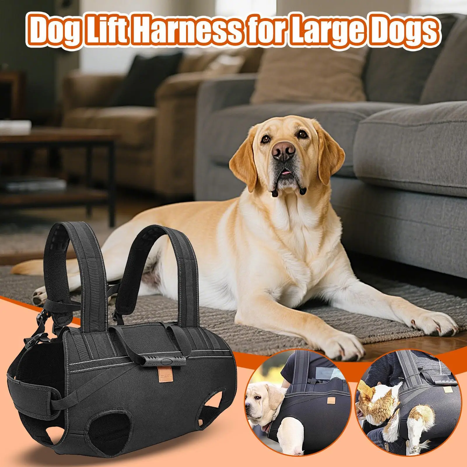 Senior Dog Harness Hip Support Harness Breathable Adjusable Sling For Senior Care Recovery Mobility Assisted Living Daily