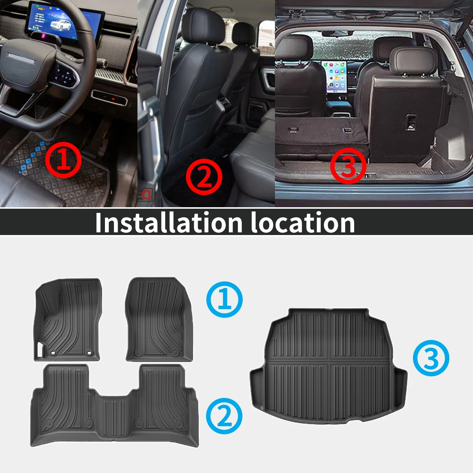for Toyota Corolla 2019-2022 2023 2024 (not fit hatchback) LHD/RHD TPE Trunk Mat with Seat Back Cover Full Coverage Accessories