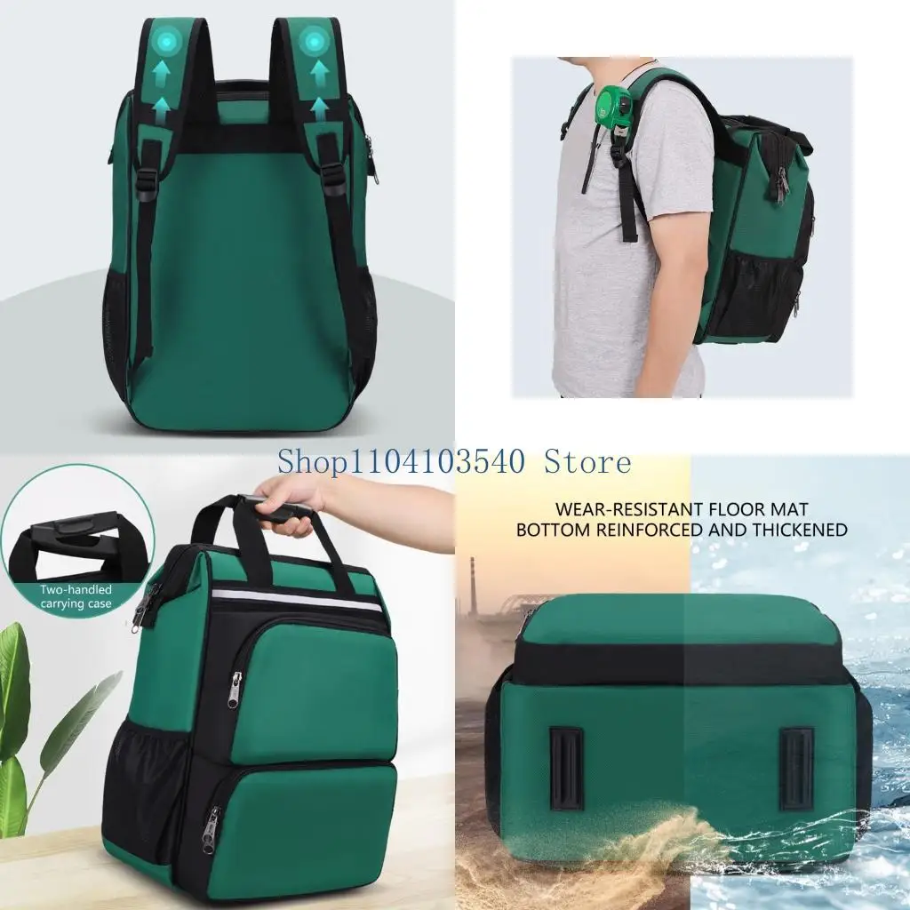 02DC Electrician Tool Shoulder Bag Backpack Professional Mechanic Strong Waterproof Reinforced Organizer Box Easy to Use