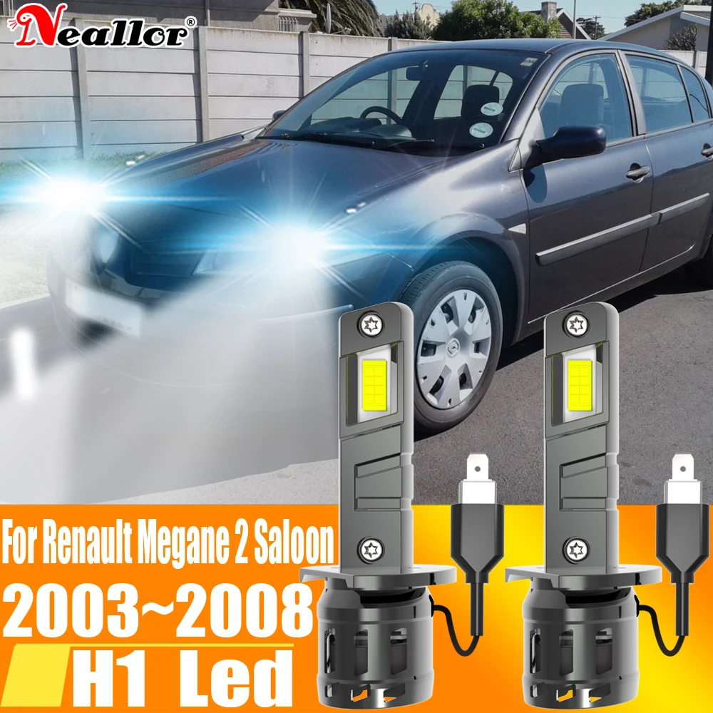 Bombilla Led H1 Canbus para coche, Faro de alta potencia, diodo antiniebla automático, lámpara de conducción para Moto, 12V, 55W, para Renault Megane 2003 ~ 2008