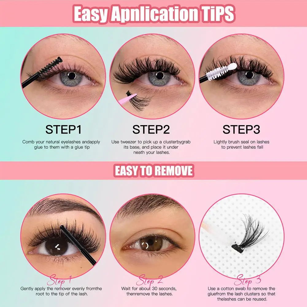 まつげクラスターキット ふわふわミンクまつげ セグメント化されたナチュラルルックまつげエクステ 10-20mmミックス 個別まつげクラスター ピンセット付き