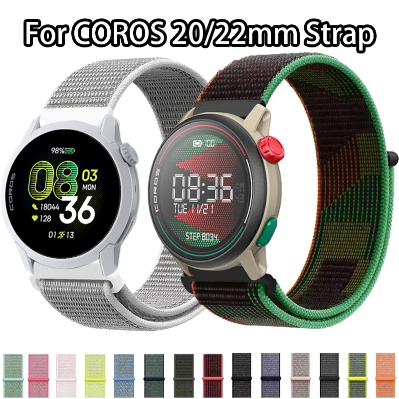 22/20mm für COROS PACE 4/3/Pro Sport Nylonarmband Uhrenarmband für COROS APEX 2 Pro/PACE 2 Armband APEX 46mm 42mm Armband