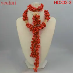 Nigerian Coral Beads Necklace Set Nigerian African Wedding Beads Jewelry Sets