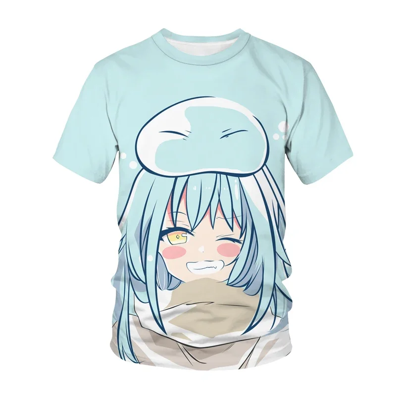 Anime That Time I Got Reincarnated as a Slime 3D Print T-Shirts Men Women Oversized Short Sleeve T Shirt Male Tees Tops Clothing