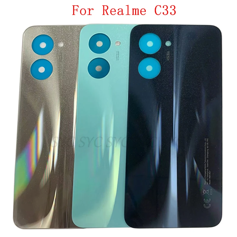 

Battery Cover Rear Door Housing Case For Realme C33 Back Cover with Logo Repair Parts