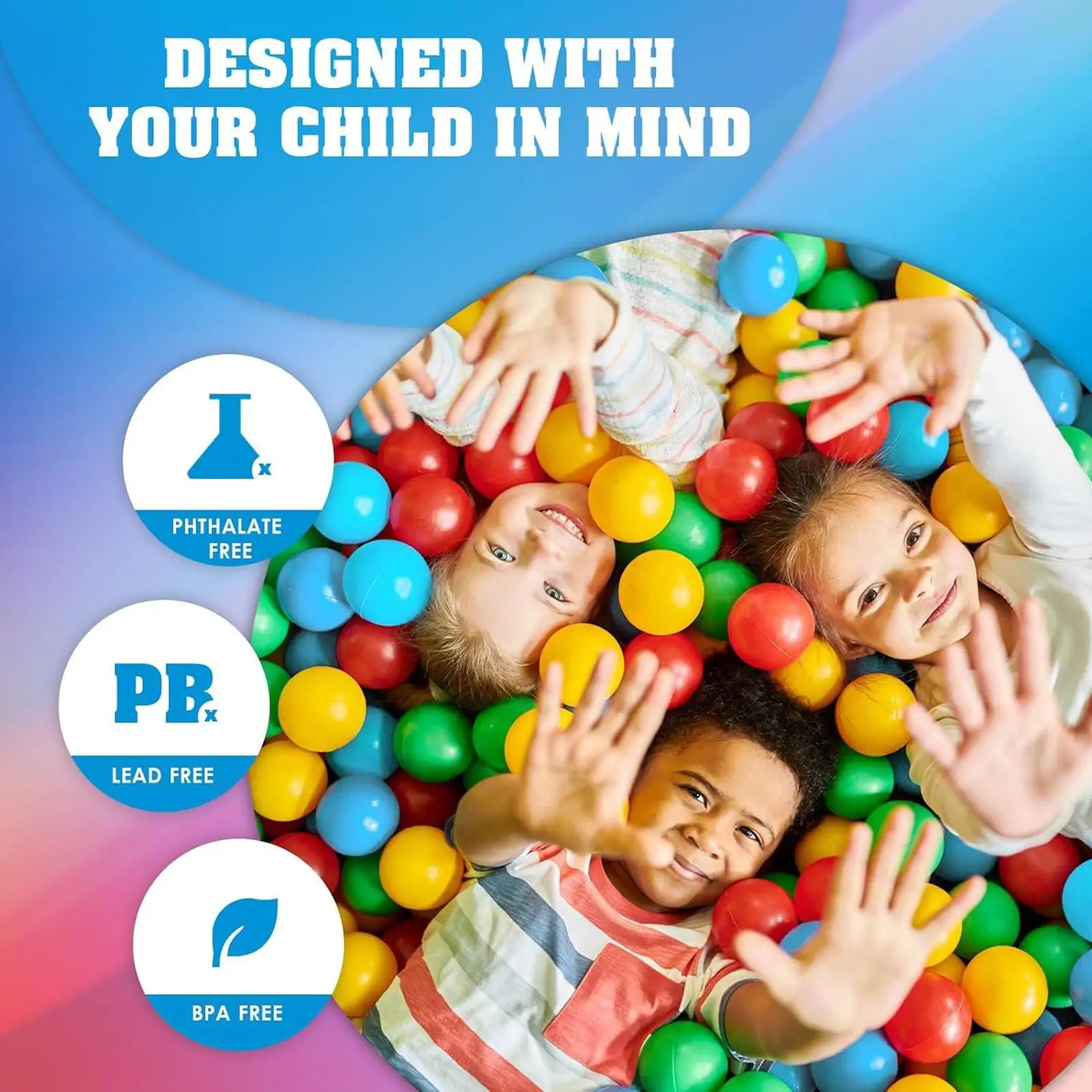 حقيبة شبكية على شكل كرة أوشن 50 قطعة يمكن سميكة في ملعب كرة مزركشة للأطفال ألعاب داخلية ألعاب بلاستيكية ملونة #5