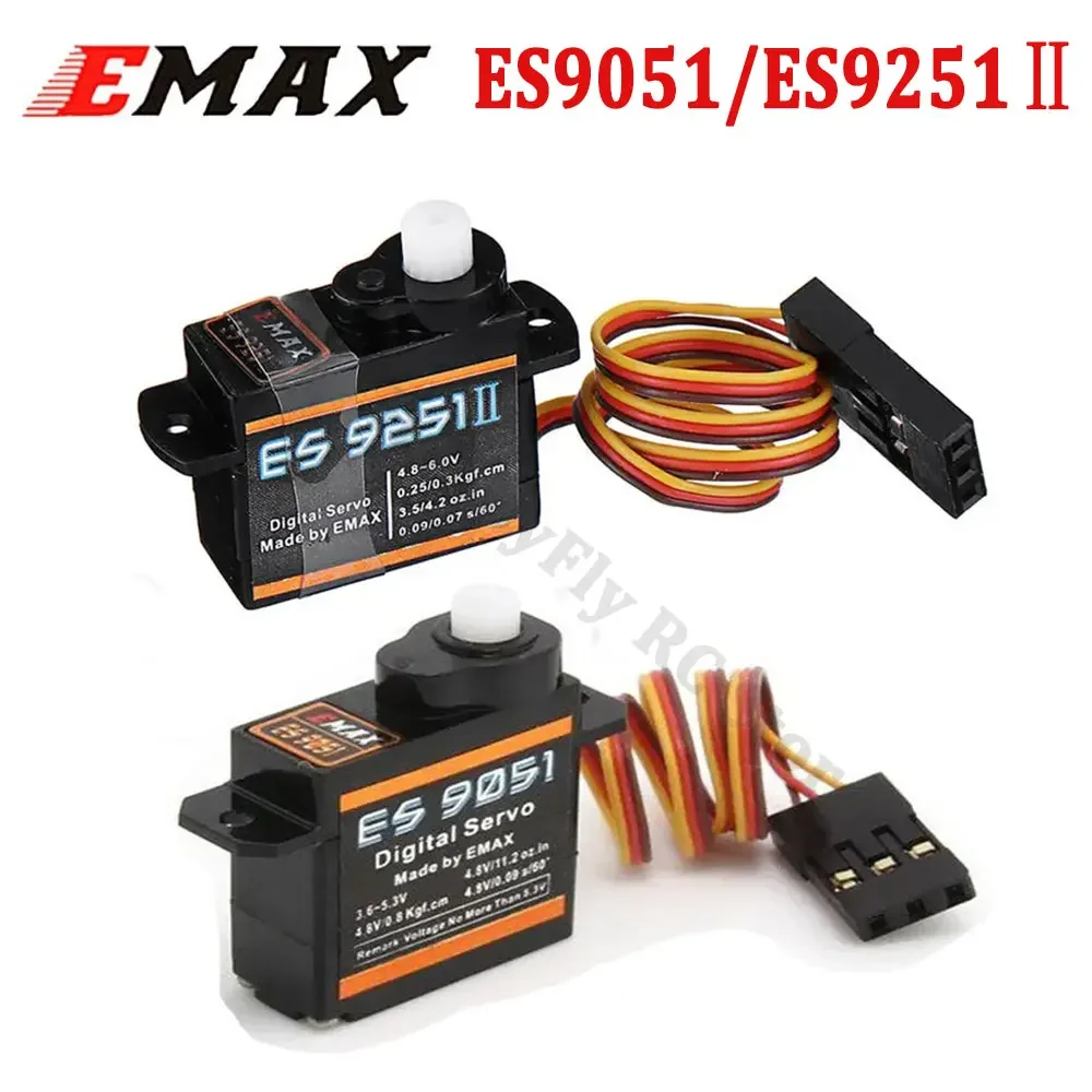 EMAX ES9051 ES9251 4.3g/2.5G Digital Servo Motor Plastic Gear 0.8kg Torque for 3D F3P Airplanes