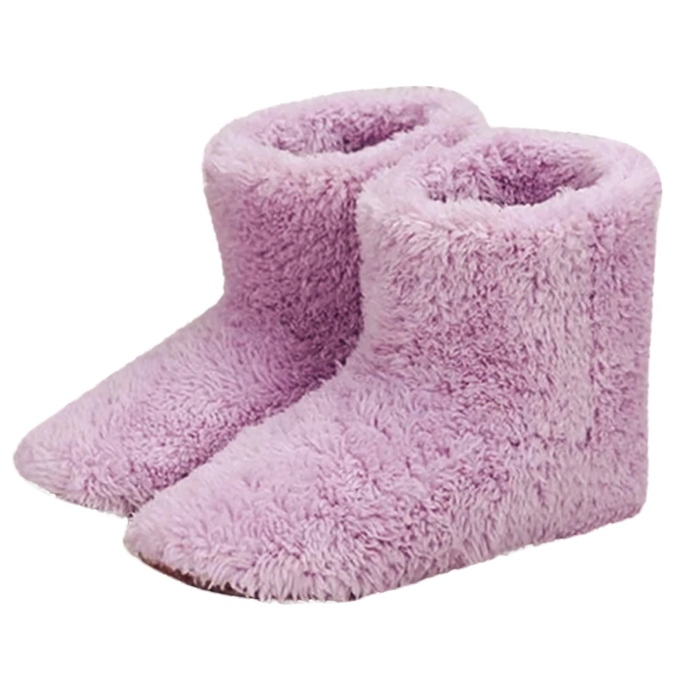 Mulheres Homens Sapatos de Aquecimento Elétrico Lavável USB Aquecidos Sapatos Quentes de Pelúcia para o Inverno