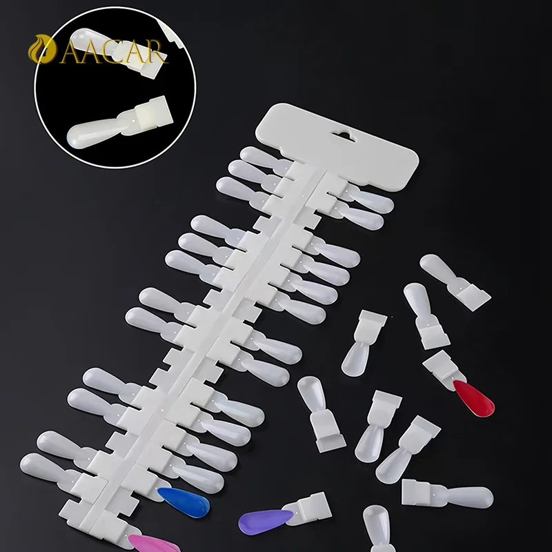 عرض فني للأظافر قابل للإزالة، بطاقة ألوان شفافة طبيعية، تصميم على شكل دمعة، رف أطراف أظافر صناعية لممارسة طلاء جل الأظافر 36P