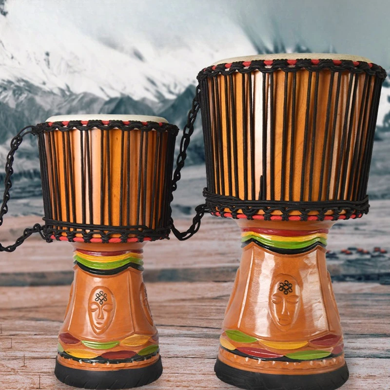 

Джембе из красного дерева, 10 и 12 дюймов, профессиональный африканский барабан для взрослых и начинающих, ручной перкуссионный инструмент