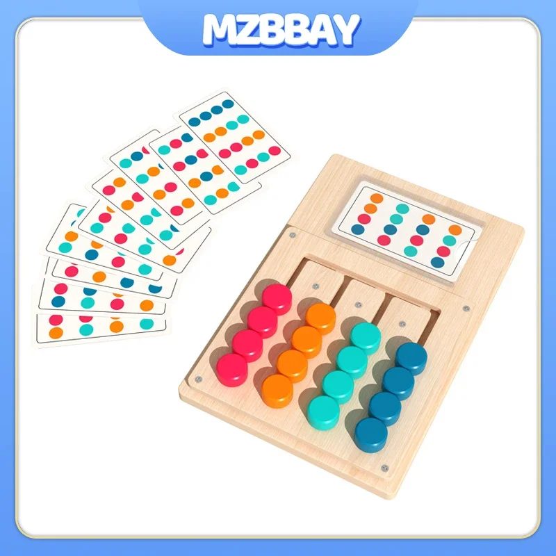 Puzzle de correspondance de couleurs en bois Montessori, jeu de société, forme de couleur, jeu d'apprentissage de la Cognition, jeu de logique éducatif pour enfants