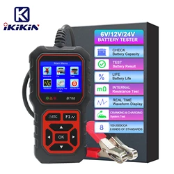 12V/24V Automotive Battery Tester Digital Auto Battery Analyzer Charging Cranking Tester for Car Truck Motorcyle Vehicle RV