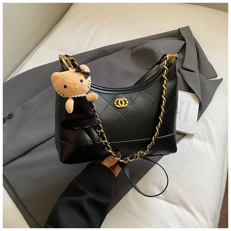 

2025 New Women's Quilted Chain Crossbody Bag, Chic Adjustable Strap Tote Purse, Versatile Shoulder Bag for Work & Daily Commute