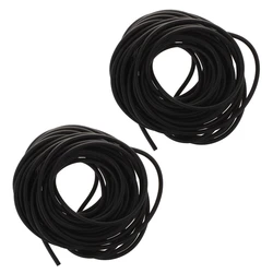 2X Tubing Exercise Rubber Resistance Band Catapult Dub Slingshot Elastic, Black 10M