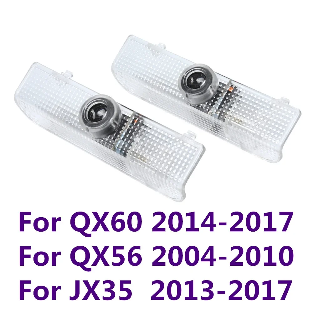 LED Car Door Welcome Logo Ghost Shadow Light Courtesy Warning Lamp Accessories For Infiniti QX60 2014 - 2017 2016 2015 QX56 JX35