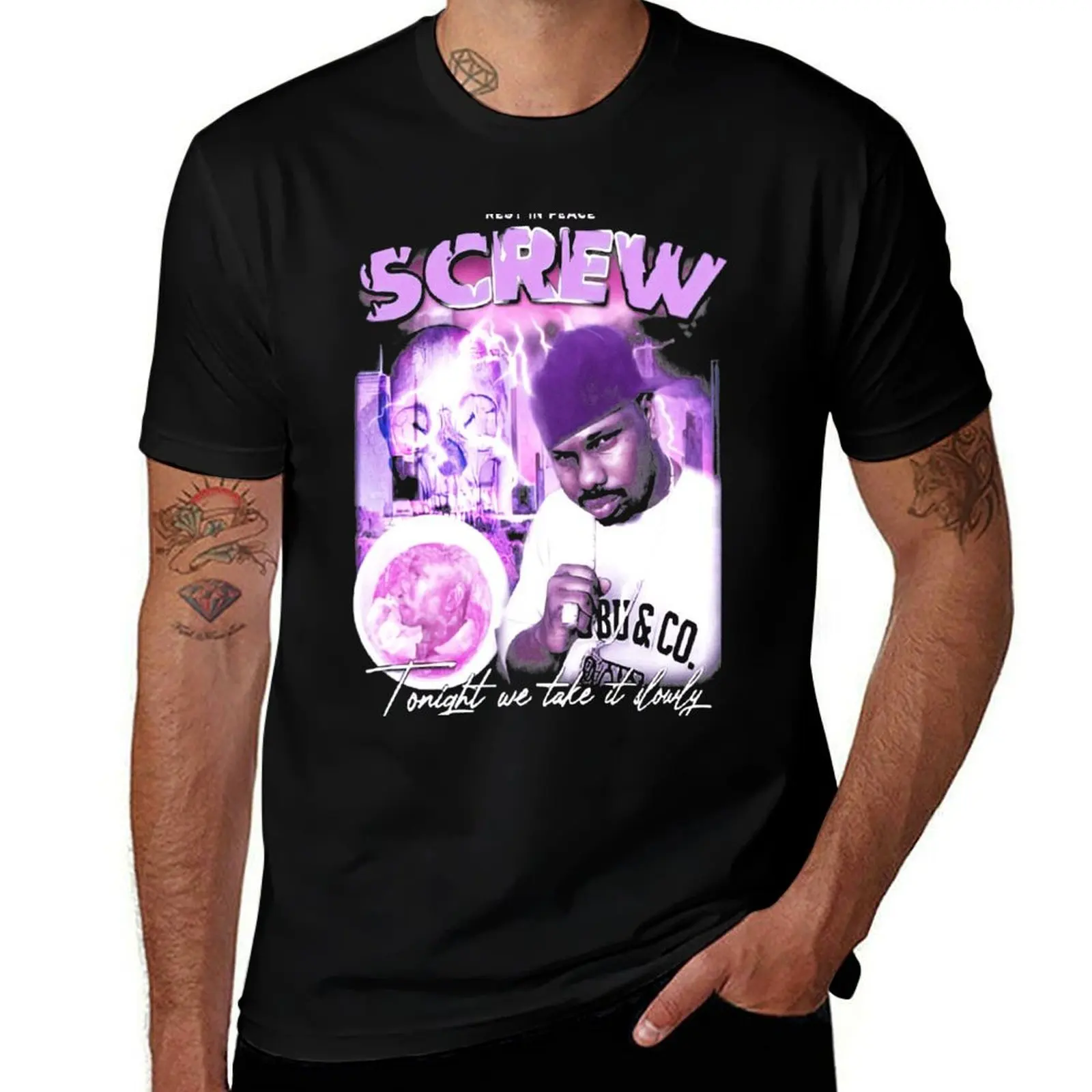 DJ Screw T-Shirt Minimalist Graphic Tee Shirt T-Shirt