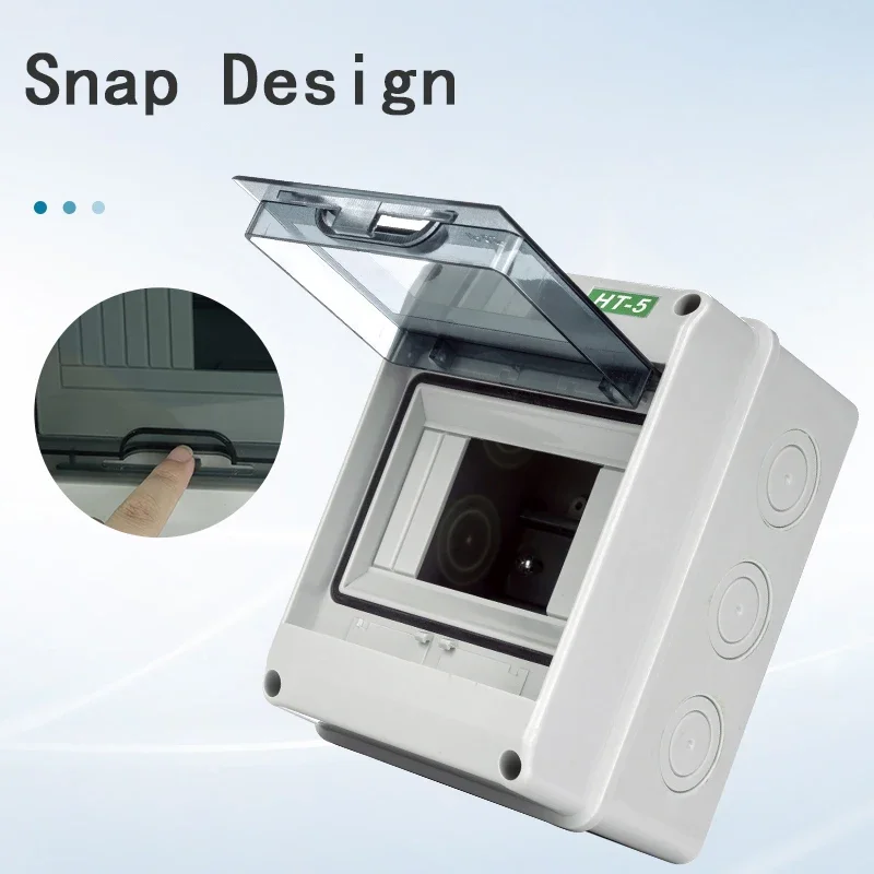 Transparent plastic outdoor electrical IP65 waterproof distribution box with 5/8/12/15/18/24 circuits