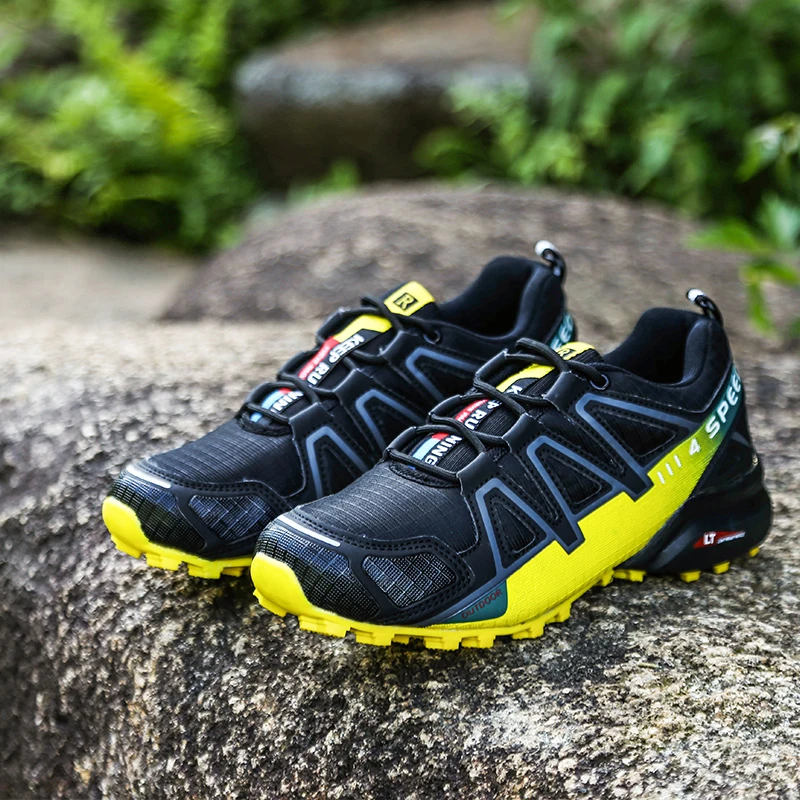 Trail Running Shoes Men Hiking Shoes for Men Outdoor Walking Shoes Breathable Non-Slip Sneakers for Men All-Terrain