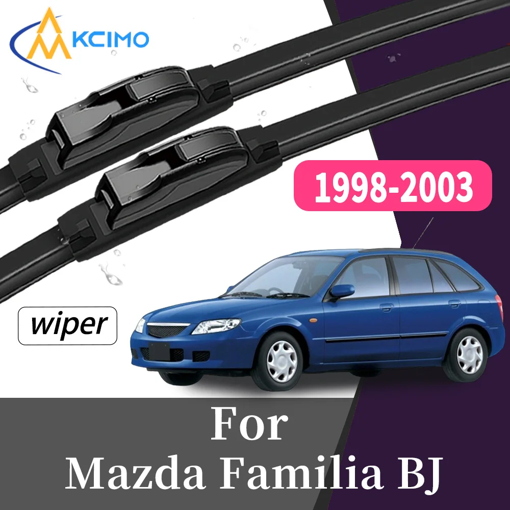 

All-Weather Wear-Resistant Front Windscreen Wiper Blades For Mazda Familia BJ 1998-2003 High Quality Windshield kit 2Pcs