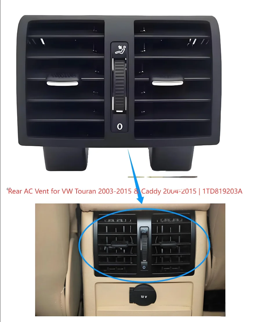 

Для 1TD819203A задний вентиляционный блок переменного тока для VW Touran 2003-2015 и VW Caddy 2004-2015 | Вентиляционное отверстие для кондиционера автомобиля в сборе