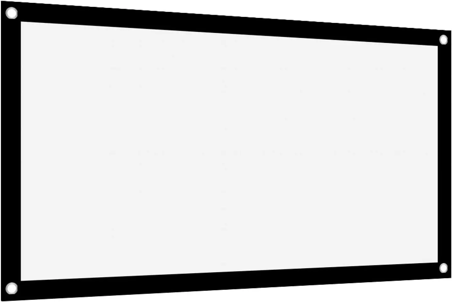 

40-дюймовый портативный проекционный экран 16:9, толстая несмазывающаяся складная белая занавеска из полиэстера