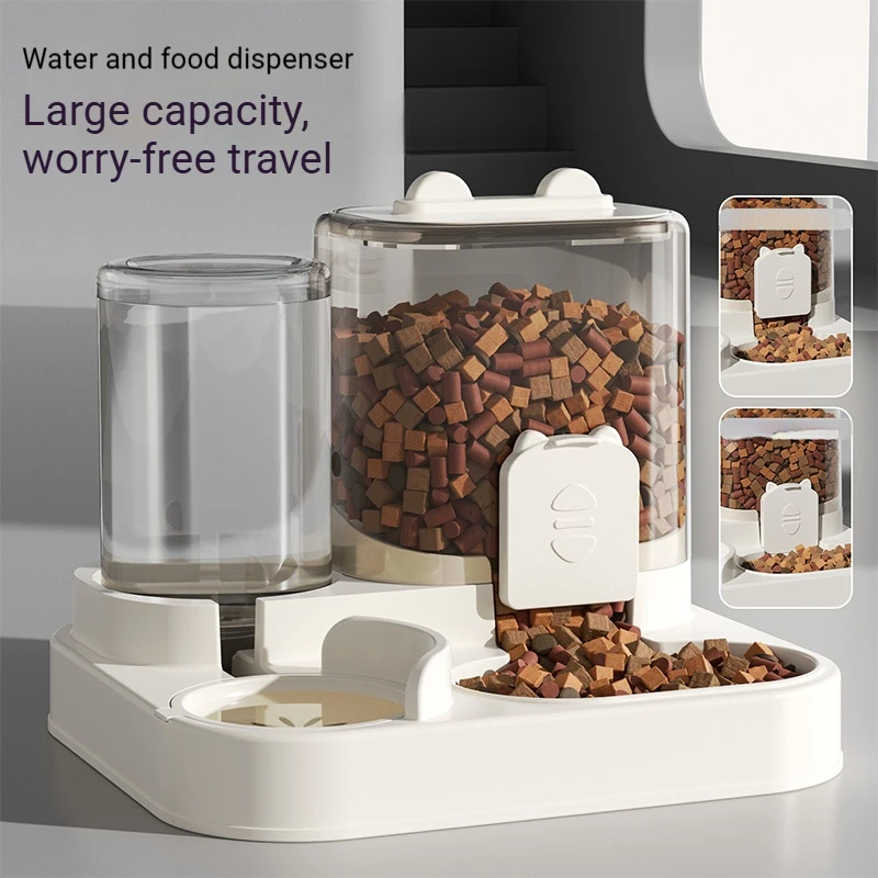 Ww-1 set of pet dry wet separation feeder, dog bowl and cat bowl, 2-in-1 automatic feeding and drinking machine, pet supplies