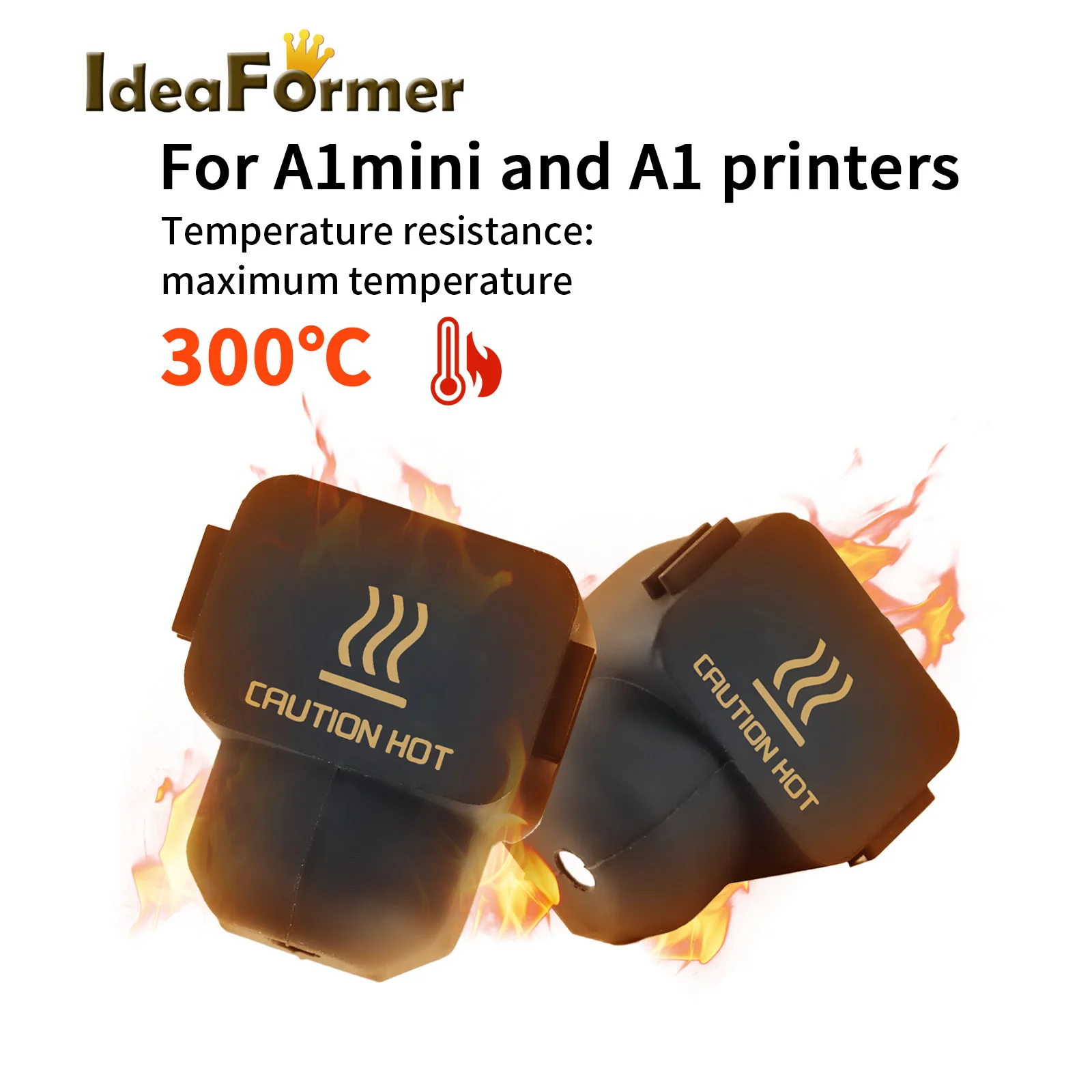 For Bambu Lab A1 Mini Hotend Heating Block Cover Black Silicone Sock For Bambulab A1 Mini Silicone Sock A1 Mini Silicone Sock .