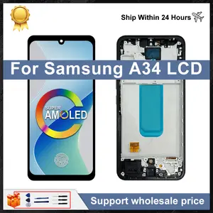 Bilashmart OLED Samsung Galaxy A34 5G LCD SM A346B Display A346 SM A346M Touch Screen Digitizer SM A346M/DSN Replacement Parts