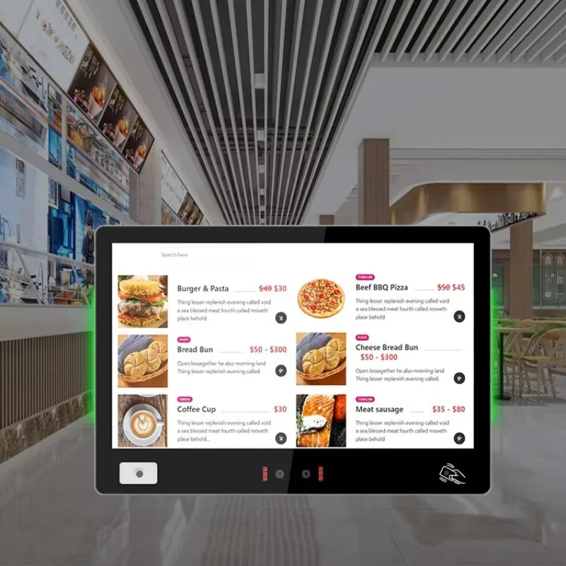 

13.3 15.6 Inch Wall Mount Pos Tablet Android Windows Touch Screen Pos System Nfc Rfid Payment Terminal With Scanner