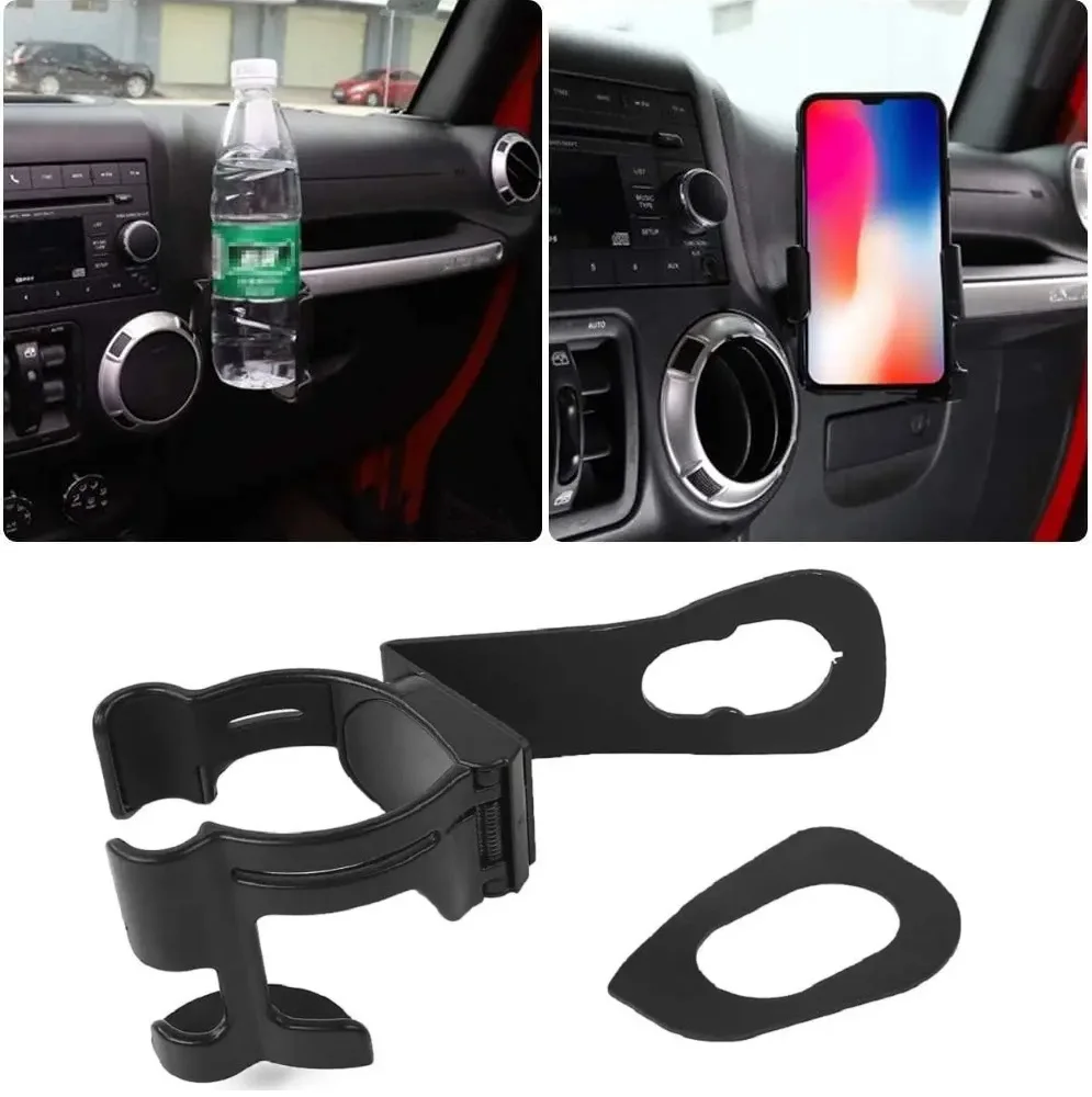 Multi-Function Drink Cup Phone Holder for Jeep Wrangler JK Jku Mobile Phone Drinks Holders for Wrangler 2012-2018 Accessories