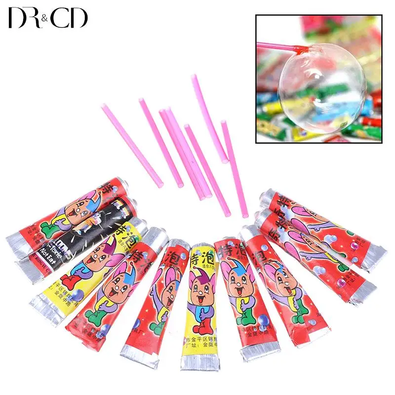 10pcs/set Bubble Glue Paste Colorful Plastic Bubble Blowing Toy Kid Interactive Bubble Toys For Outdoor Play Set Party Supplies