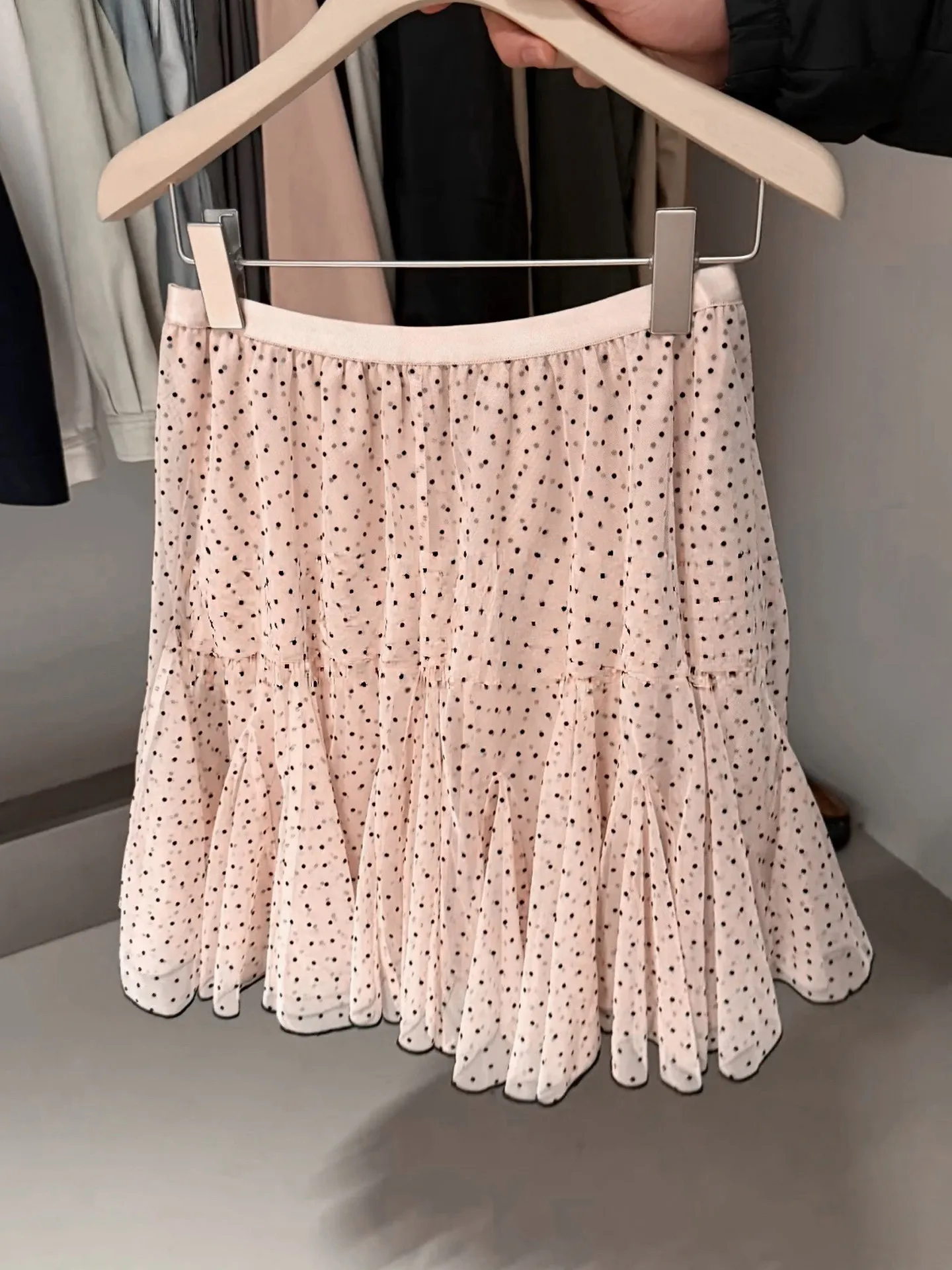 

Новая женская пышная юбка-кейк с эластичным поясом, в горошек, А-силуэт, плиссированная, корейский стиль, весна-лето
