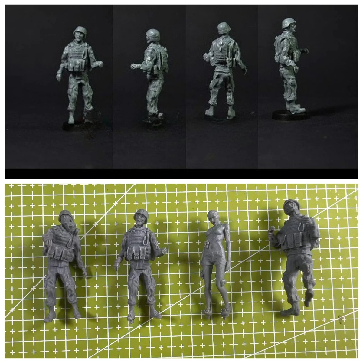 

1/35 Cast Resin Soldier Toy Model Kit for 4 US Soldiers Unpainted